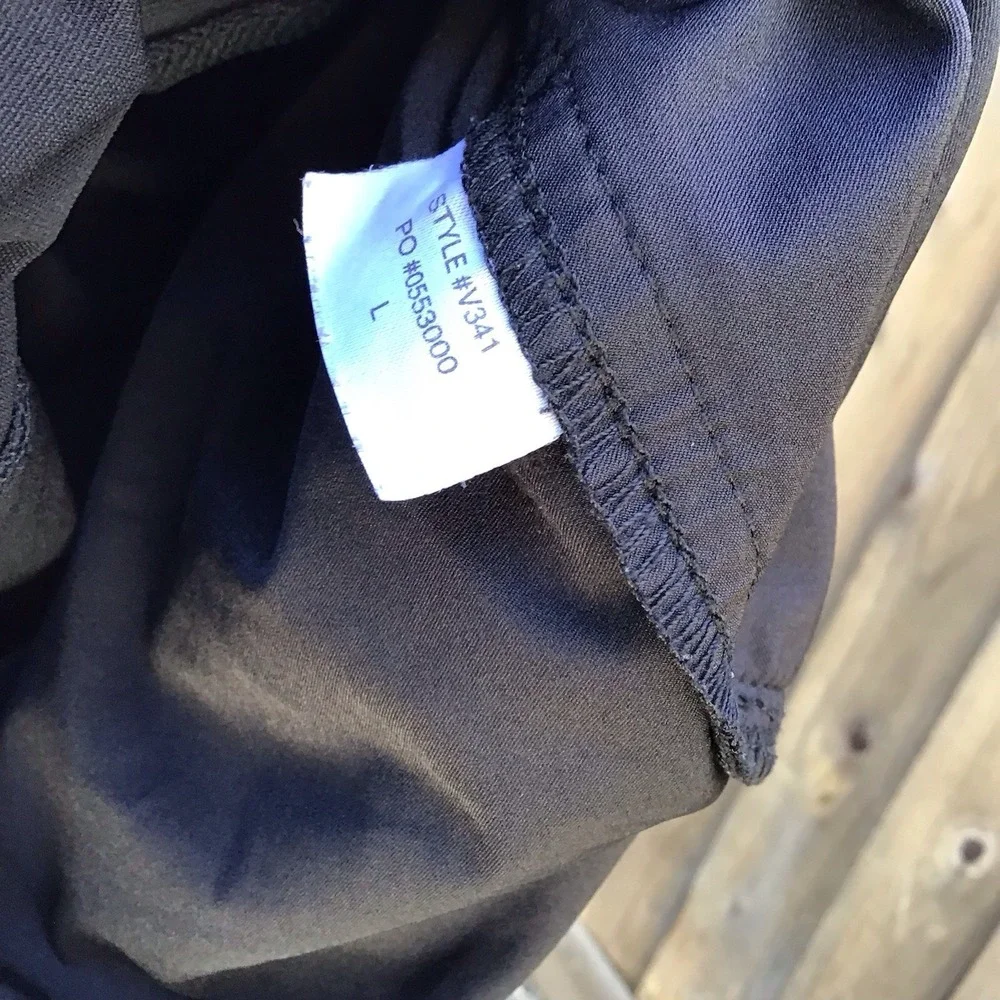 Vuori Black Athletic Shorts with Light Gray Drawstring
